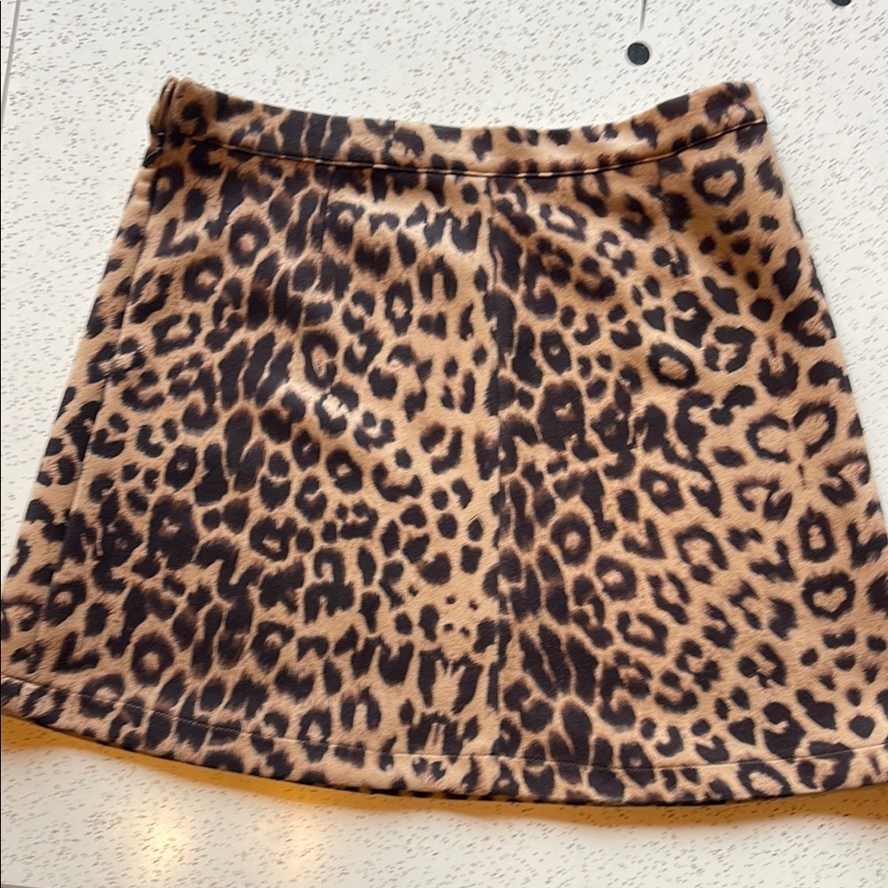 Zara Tan Cream A-Line Mini Skirt Night Out